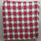 Christmas Woven Checkerboard Tablecloth Santa Snowman Red Green 52" x 72"