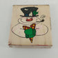 Vintage Christmas Wooden Rubber Stamp Set Snowman Tree Crafts