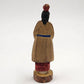 2 Korean Wooden Doll Figurines 5" Tall Hand Made & Painted Traditional Style Vtg