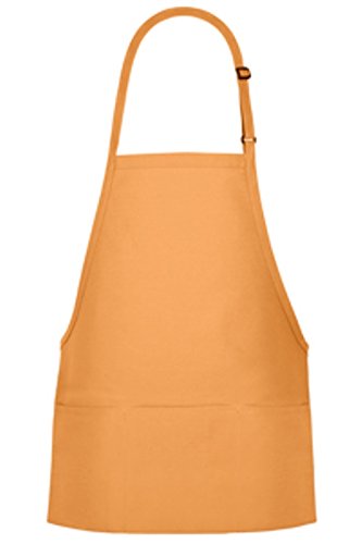 Mango Bib Apron F10 Adjustable Neck with 3 Pockets Work Cooking