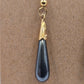 2 Dangle Earrings Gold Silver Black Bow Net Agate Pearl 1.5" Drop
