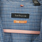 Van Heusen Traveler Plaid Button-Up Shirt Blue Men's XL 17–17.5 Long Sleeve