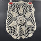 White Crochet Pineapple Design Doily Vintage 12-Inch Round Linen Pad