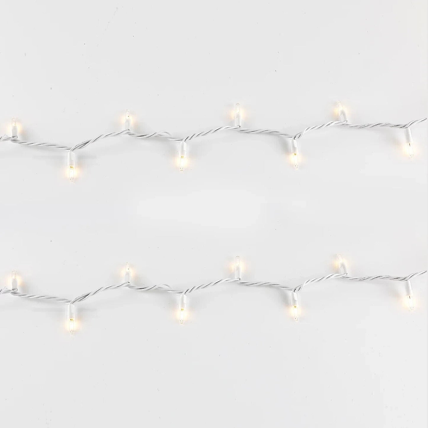 Clear Mini String Christmas Lights Set 100 Count Incandescent Bulb Indoor or Out