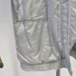 Haband Outwear Windbreaker Women's Silver Gray Metallic Crinkle Jacket Medium