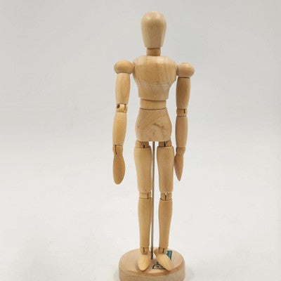 Natural Wooden Articulated Artist Model Gestalta Poseable Jointed Figure 8.25"