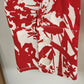 Avenue Stretch Women's Plus 18/20 Red White Tropical Floral Shirt Cotton Button