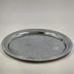 Irvinware Silver Plated Round Serving Tray 12" Etched Scroll Braided Rope Rim