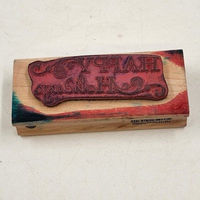 5 Rubber Stamps Warm Wishes Holidays Theme Various Brands Natural Wood