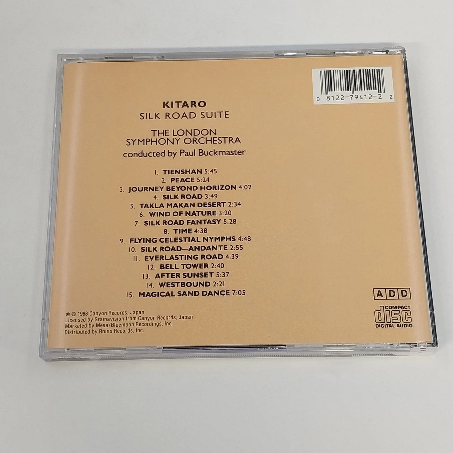 Kitaro Silk Road Suite CD London Symphony Orchestra R2 79412 Gramavision 1988