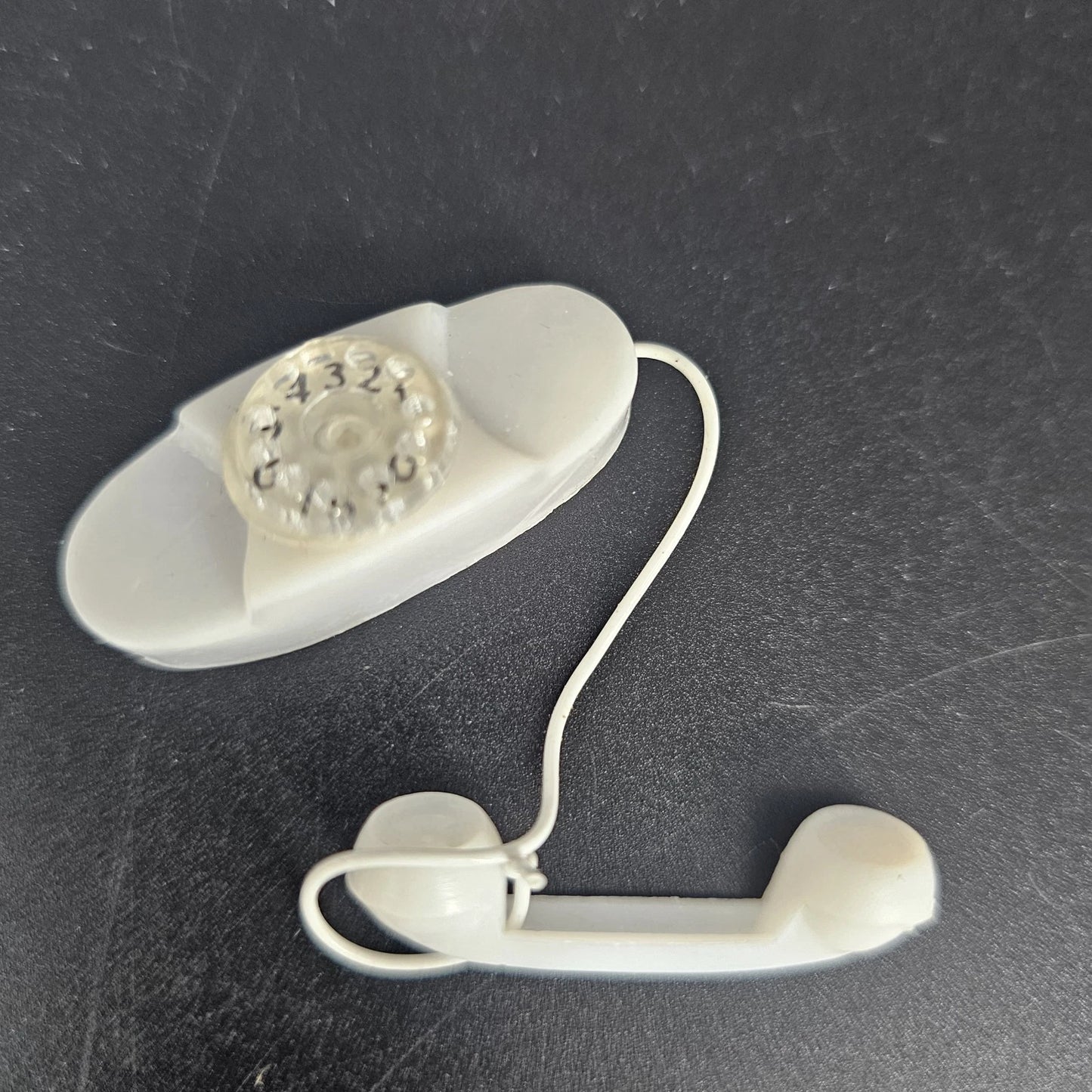 Barbie Princess Phone White Desk Doll Accessory Cake Topper Hong Kong Vintage
