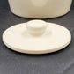 Treasure Craft All White Cookie Jar Ginger Jar Shaped 8.25" x 8.5" w Lid Mexico