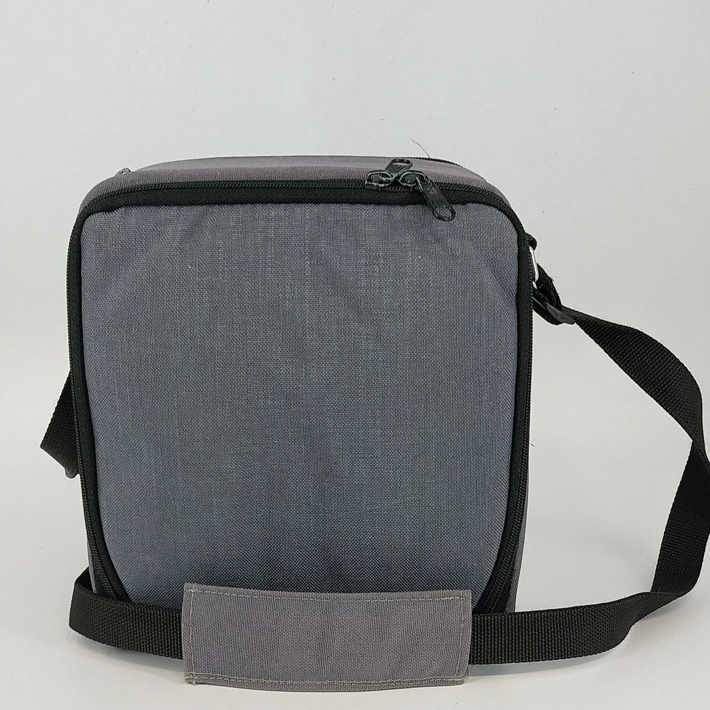 Gray Camera Bag Shoulder Carry Case 3 Compartments Adjustable Strap 8x4x9.5"