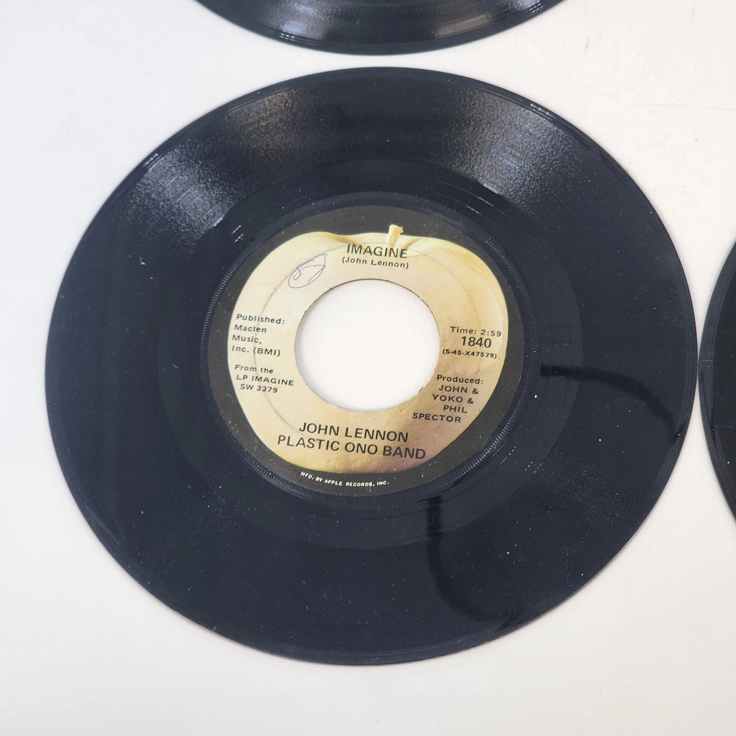 1970s 4-Pack 45RPM Vinyl Wings, Lennon, Flack & Boone Records
