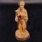 Vintage Hand Carved Wooden Nativity Shepherd Figurine With Lamb