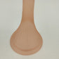 Frosted Glass Light Pink Rose Ribbed Votive Candle Holder 6"