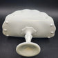 1970s Indiana Milk Glass Teardrop Footed Banana Fruit Bowl 11" Vintage MCM