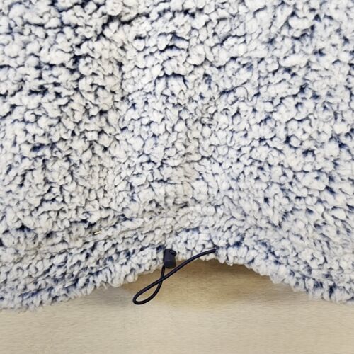 Serra Lady Sherpa Quarter Zip Pullover Coat NWT Large Muffler Pocket Blue Frost
