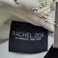 Rachel Zoe Christmas Stocking Silver White Beaded 8"x22" Diamond Polyester NWT