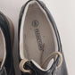 Predictions Black Leather Sneakers Womens Size 8 Beige Lace Shoes