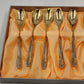 Kum Kang Demitasse Spoon & Fork Set 10 Pcs Gold Tone 18/10 Stainless Steel Boxed