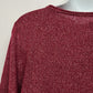 APT 9 Women's XL Glitter Knit Top Sparkly Magenta Long Sleeves Acrylic Sweater