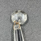 4 Icicle Spear Crystal Glass Vintage Prisms 2.9" w Octagon Accent Wire Connector
