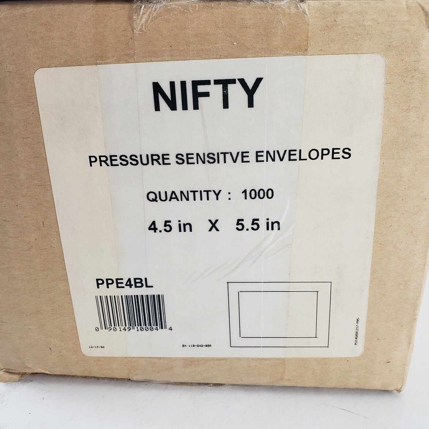 Nifty Products Clear Packing List Envelopes PPE4BL 4.5x5.5 PK1000