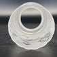 Frosted Etched Glass Lamp Shade 6.5" Cylinder w 3.25" Fitter Scalloped 4.5" Dia