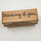 3 Rubber Stamps Love Theme With Love Thinking Of You Birthday Sentiment