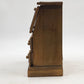 Musical Jewelry Box Wood Wind Up Hinge Top Desk 2 Shelves & 2 Drawers Gold Works