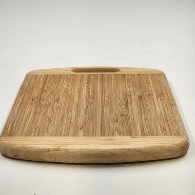 Natural Bamboo Dual Color Cutting Board Double Sided 12"x9" with Cut out Handle