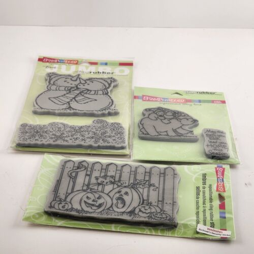 Stampendous Lot of 3 Unopened Clingrubber Stamps Holiday Themed NOS Vintage