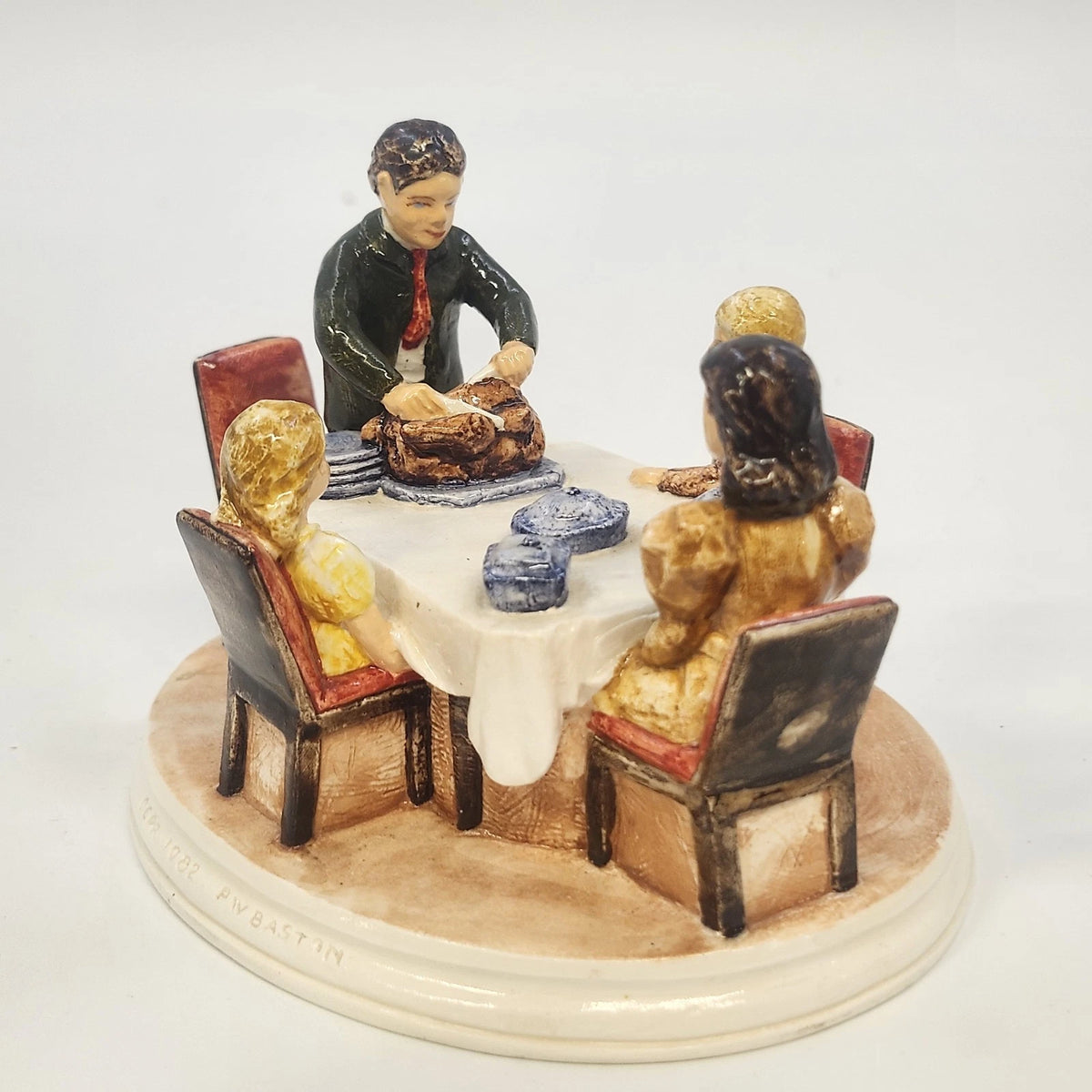 Sebastian Miniatures SML-405 America Remembers Family Feast Figurine 1982 Vtg