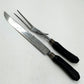 Molly Pitcher Cutlery 2 Pc Carving Set Knife & Fork Bakelite Handles 13"