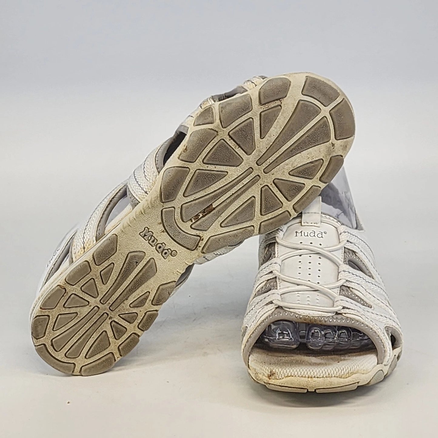 Mudd Angelo Sandals Women 8 White Open Toe Heels Y2K Vtg w Box Vintage
