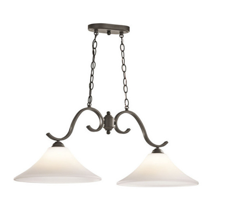 Kichler Keiran 2-Light Island Light Olde Bronze Kitchen Dining Room Chandelier