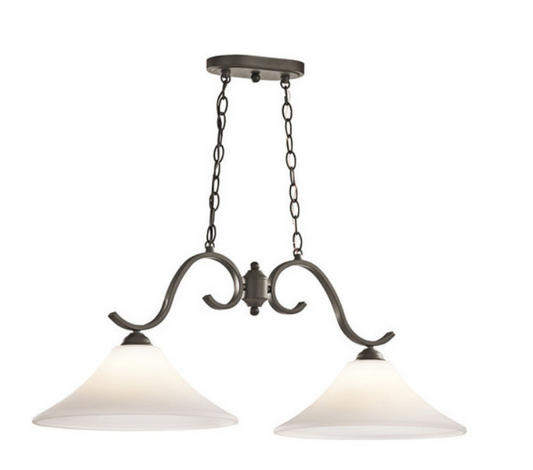 Kichler Keiran 2-Light Island Light Olde Bronze Kitchen Dining Room Chandelier