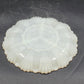 Anchor Hocking Milk Glass Divided Relish Dish with Gold Rim 10 Inch Vintage