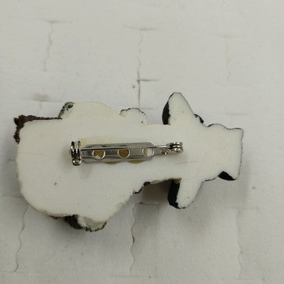 Boyds Bears Folkstone Collection JINGLES THE SNOWMAN Resin Brooch Pin Vintage
