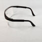ERB Sting Ray Safety Glasses Half Frame Telescoping Temples UV Protection Z87.1+ (Black, Clear & Untreated)