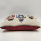 Christmas Nutcracker Soldiers Throw Pillow Tapestry Red Decor 15" x 11" Vtg USA