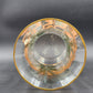 Romanian Vase Clear Crystal Hand Painted Art Glass Pineapple Design Gold Trim