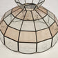 Tiffany Style Swag Lamp Shade Stained Slag Glass Multifaceted Leaded 15.5" Vtg