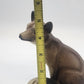 Fox Figurine 5.5" Sitting Brown Cream Bushy Tail Wildlife Animal Rustic Decor