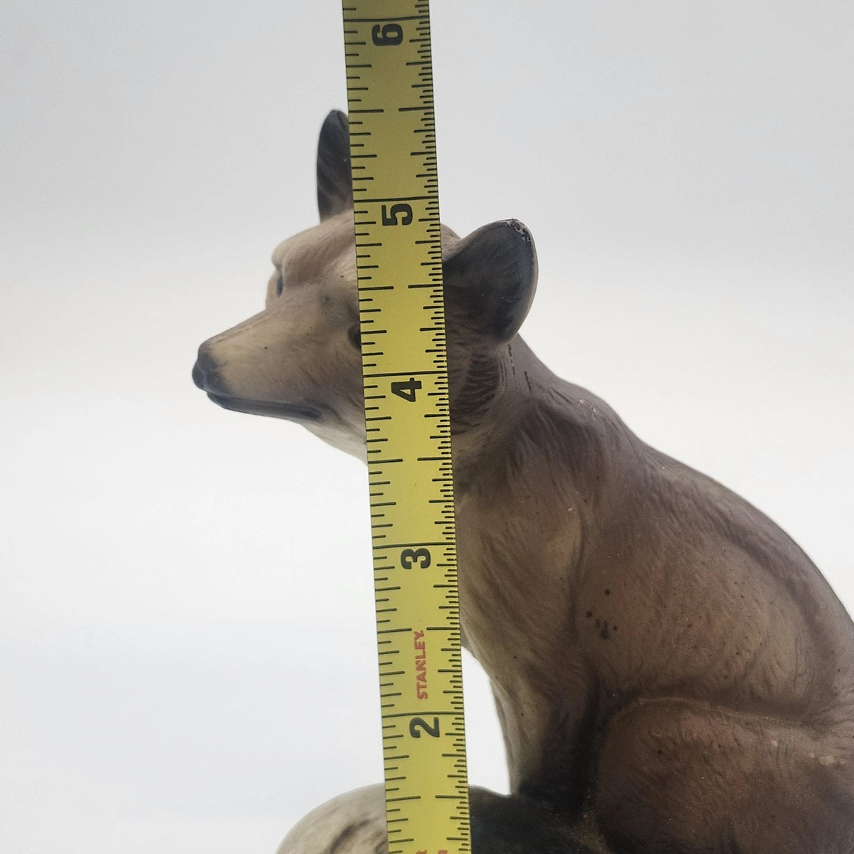 Fox Figurine 5.5" Sitting Brown Cream Bushy Tail Wildlife Animal Rustic Decor