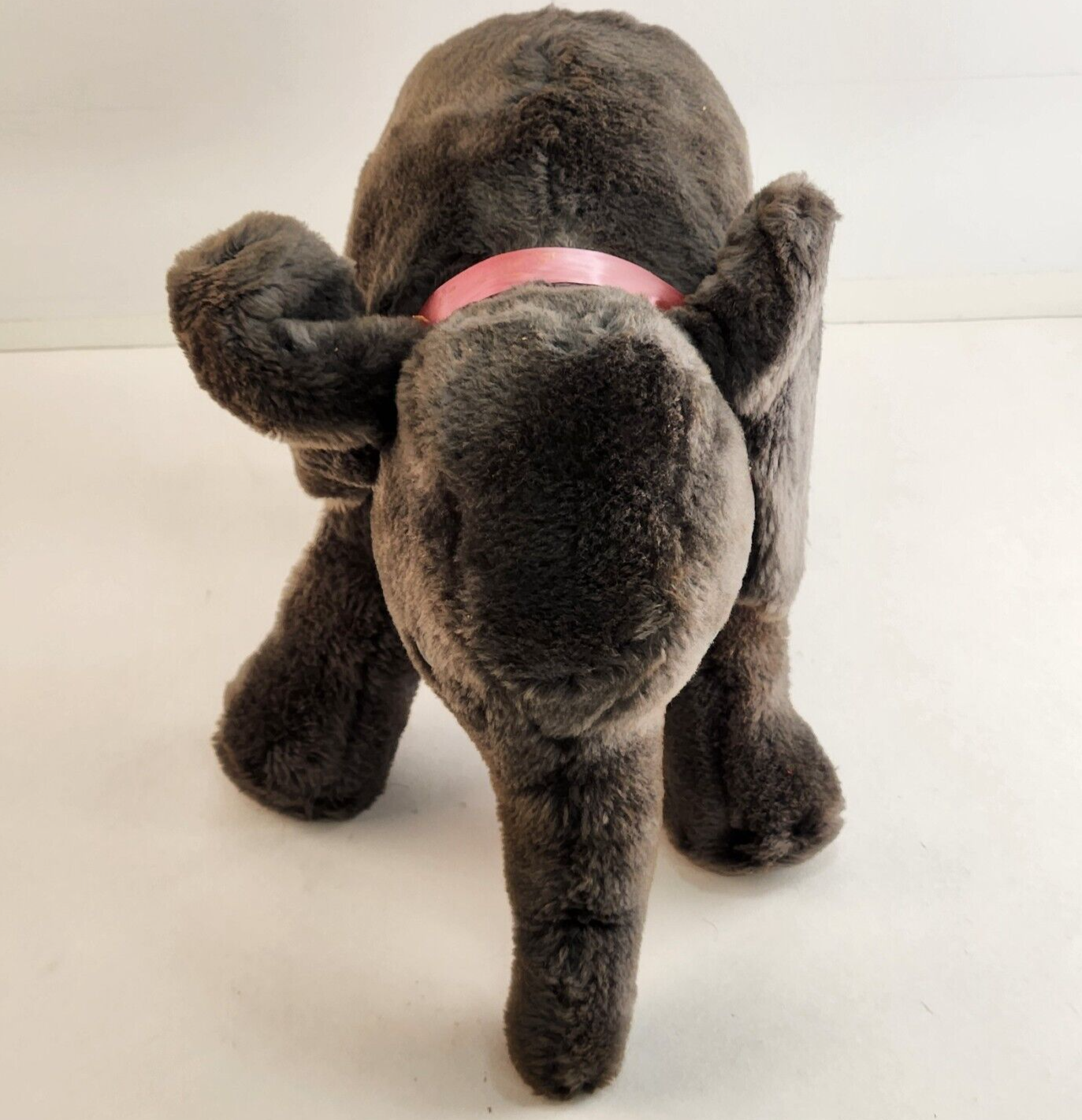 R Dakin Standing Elephant Gray Plush Stuffed Animal Toy 8" Vintage 1970s