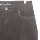 Zena Womens Black Straight Leg Jeans Size 14 Studded Pocket Stretch Cotton Blend