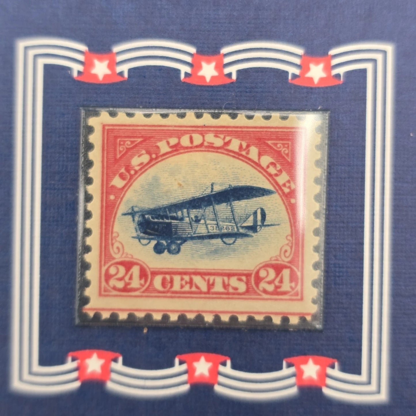 America’s First Airmail Stamp 1918 Scott C3 Curtiss Jenny MNH NH PCS Folio Set