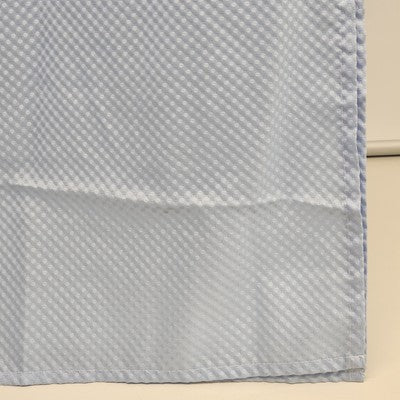Soft Blue Polyester Square Pavers Honeycomb Waffle Cloth Pattern Shower Curtain